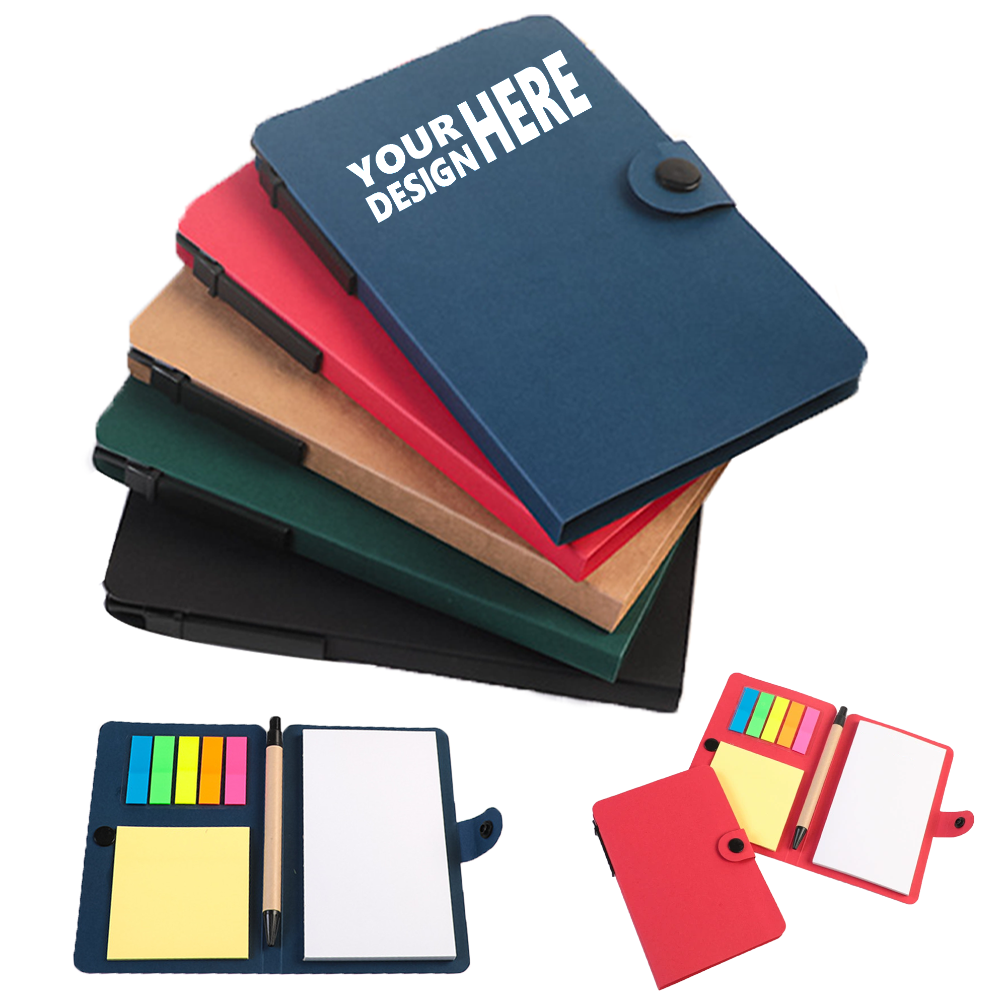 Button Type Memo Pad Combo with Pen 3
