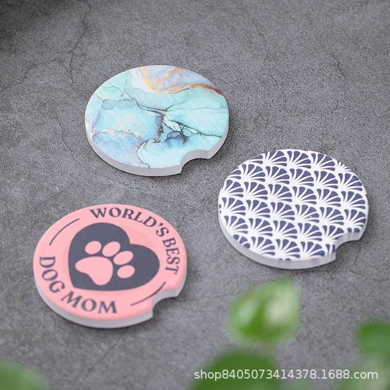 Absorbent Ceramic Car Coaster 4