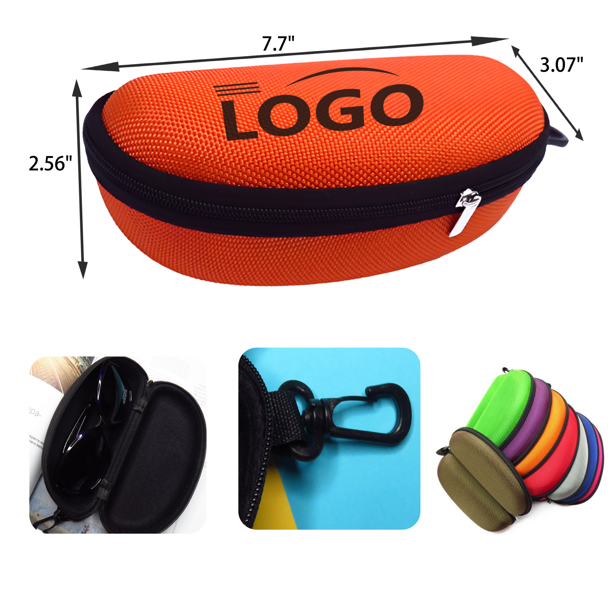 MOQ 50 PCS Durable Zipper Eyeglasses Case 3