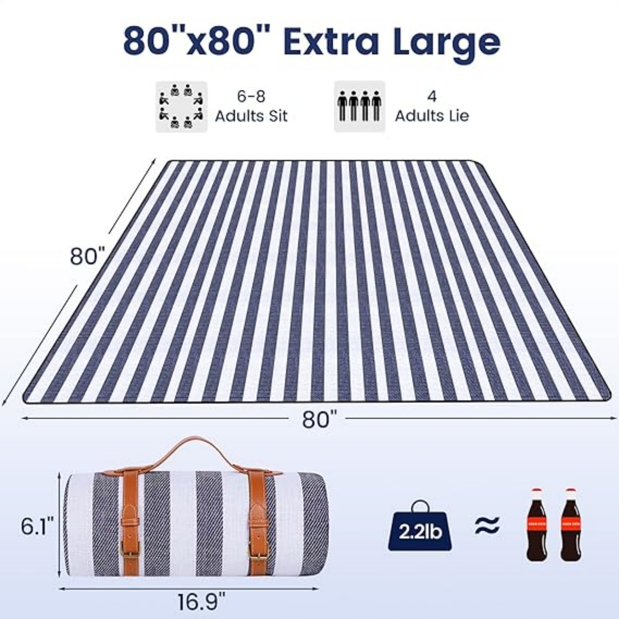 80"x 80" Picnic Blanket 6