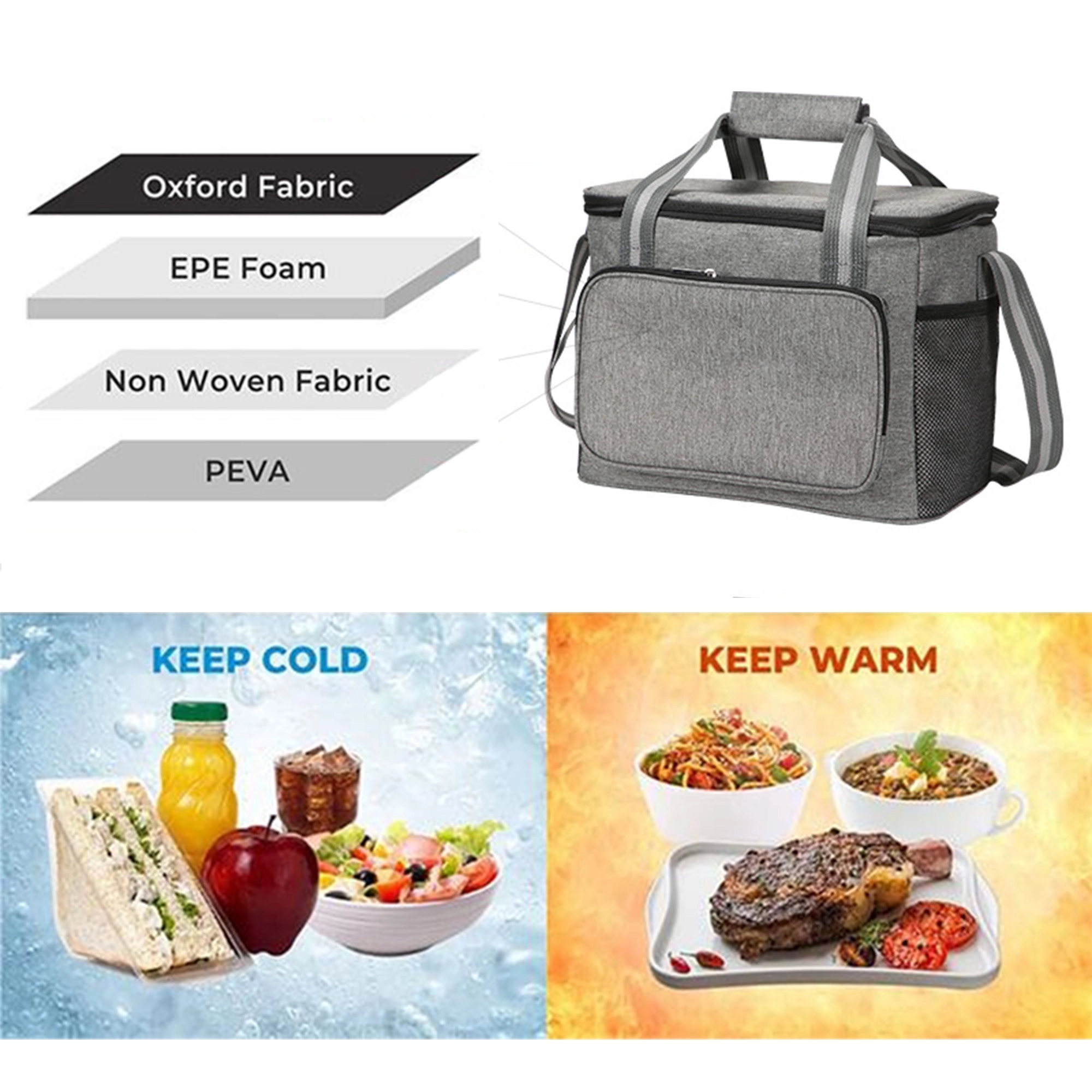 Reusable Insulated Lunch Bag MOQ 50pcs 6
