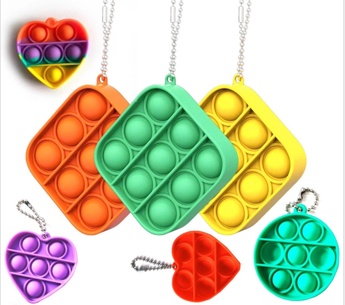 Push Bubble Toy Keychain 1