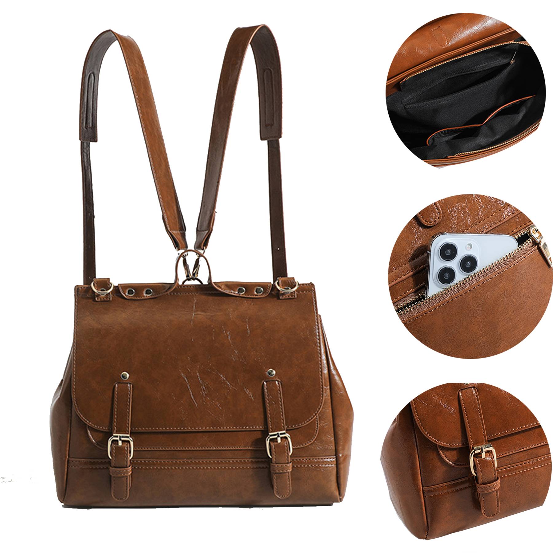 PU Waterproof Bag Travel Backpack Fashion Designer 5