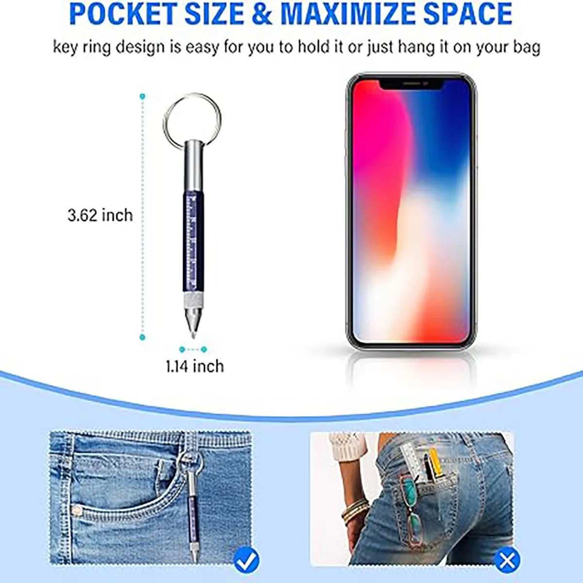 Multifunction Keychain Tool Pen 4