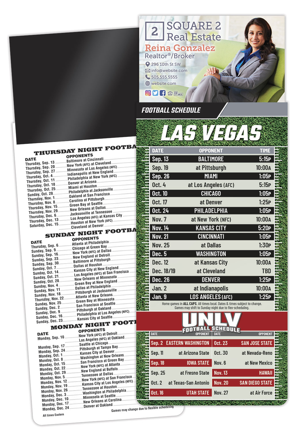 Magna-Card Business Card Magnet Football Schedules (3.5x9) 1