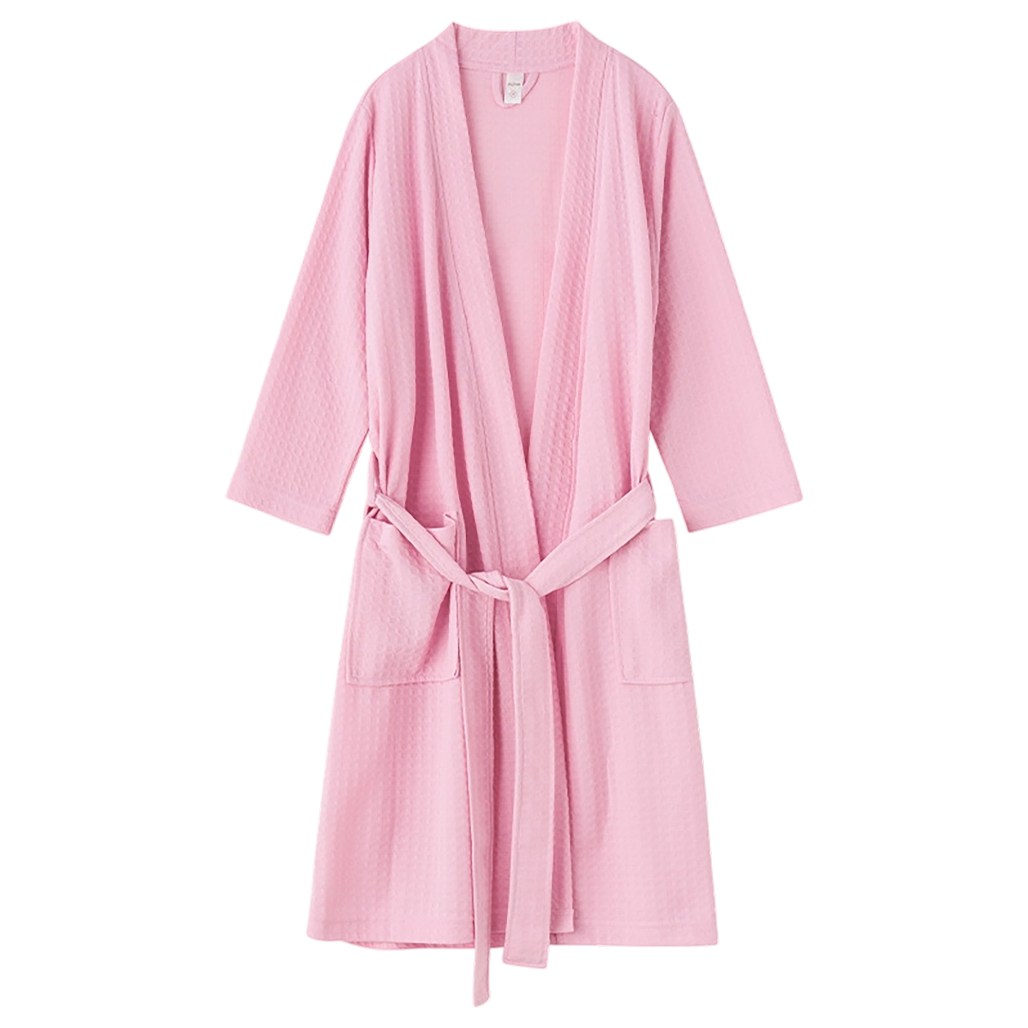 Cotton Waffle Kimono Style Bathrobe Lightweight Design 7
