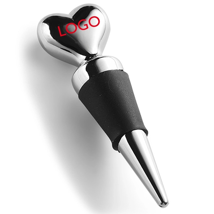 HEART SHAPED STAINLESS STEEL WINE STOPPER 3