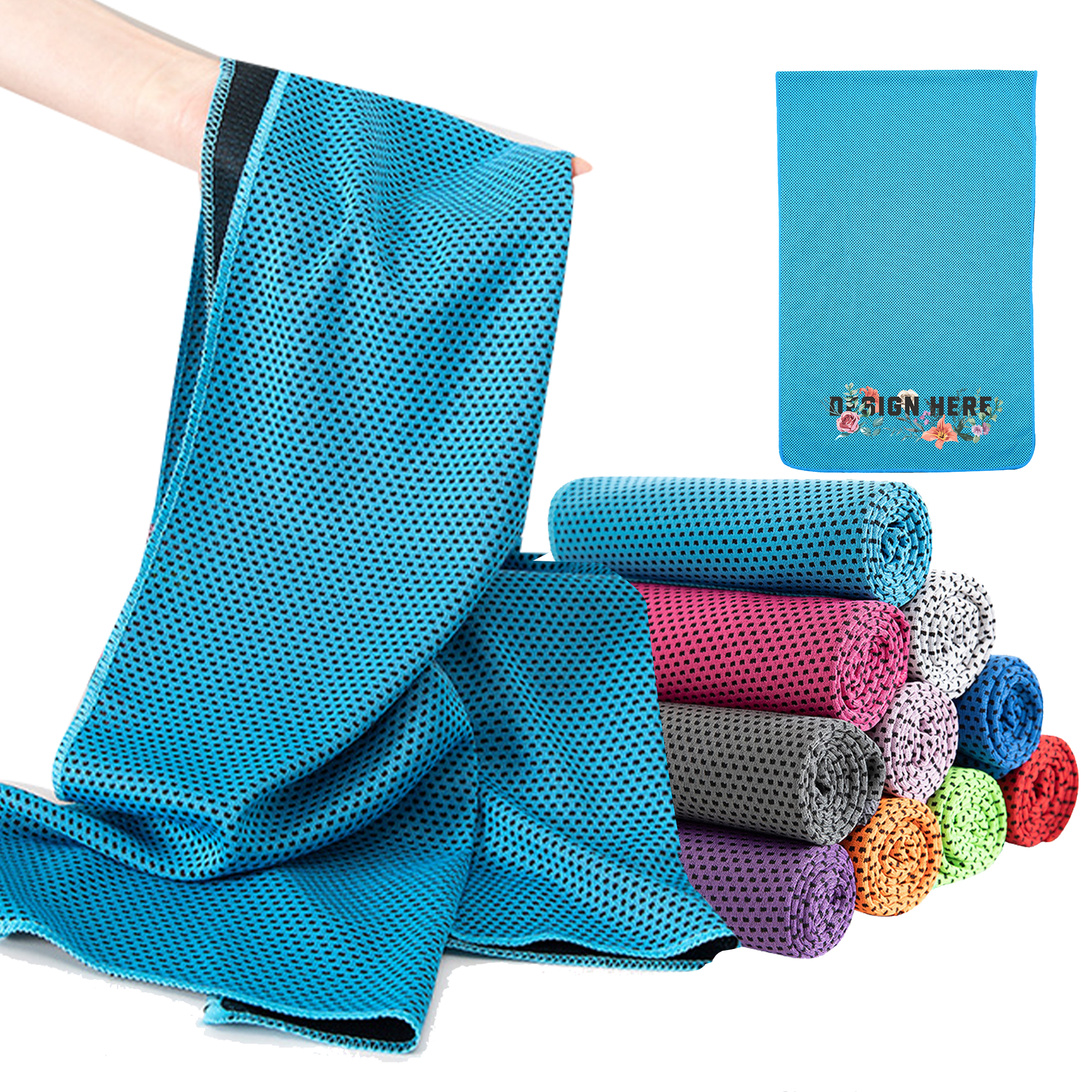 Long Ice Cooling Towel Scarf for Summer Heat Relief 2