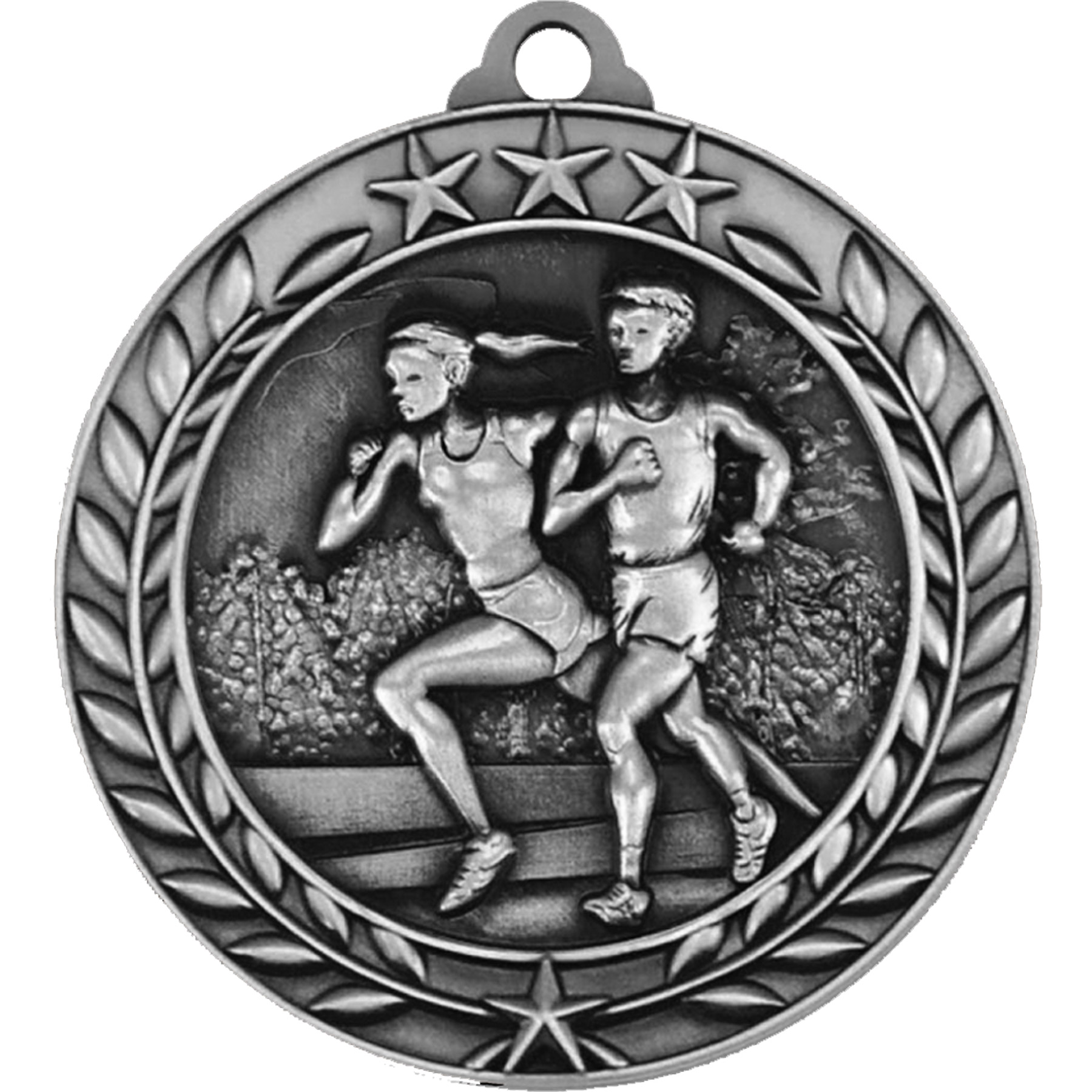 Stock Small Academic & Sports Laurel Medals: Cross Country 4