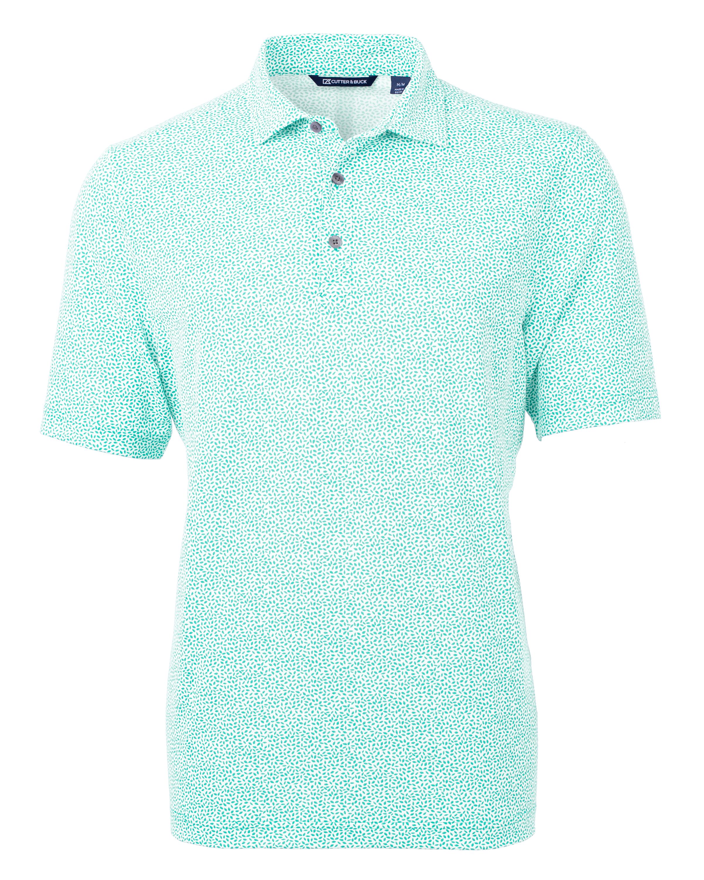 Cutter & Buck Virtue Recycled Botanical Print Featherlight Pique Mens  Polo 6