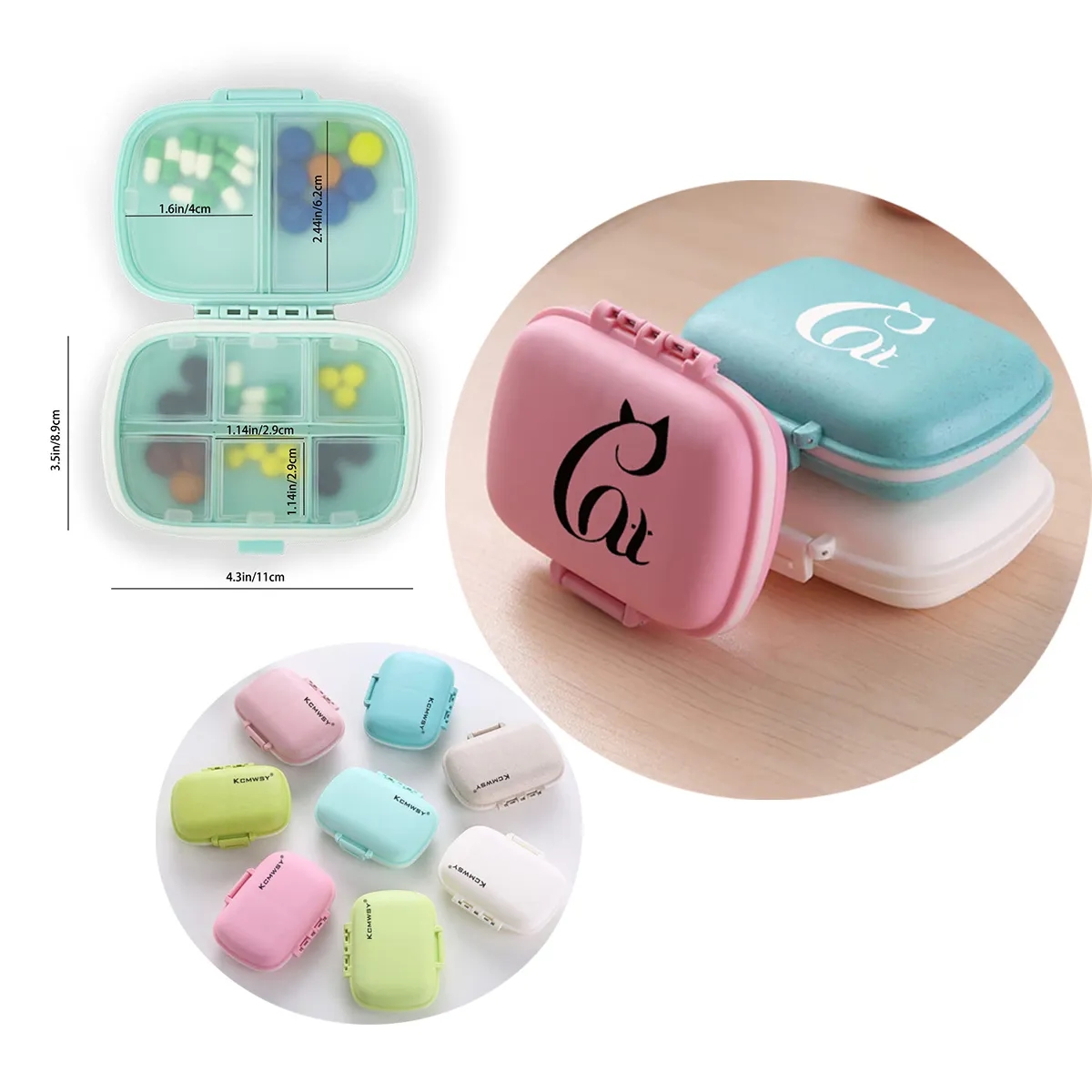 8 Compartments Pill Case 3