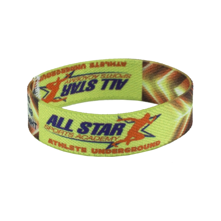 "Wrist Twist 1/2" Stretchy Elastic Dye Sublimation Wristbands - PhotoImage ® Full Color Imprint 4