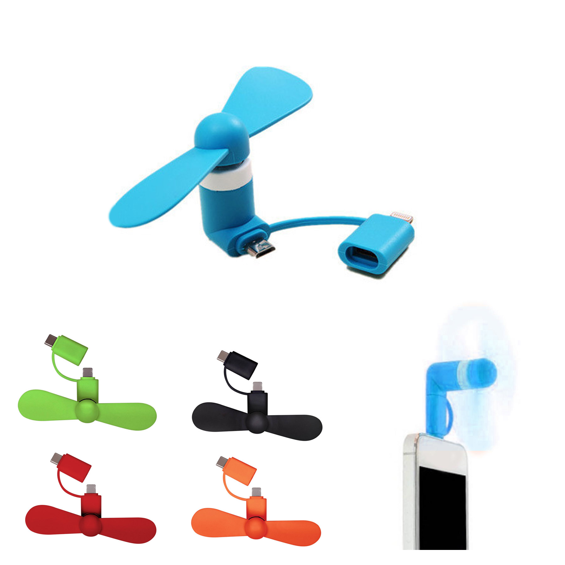 MINI Silicone Pocket Portable Cellphone Fans 2