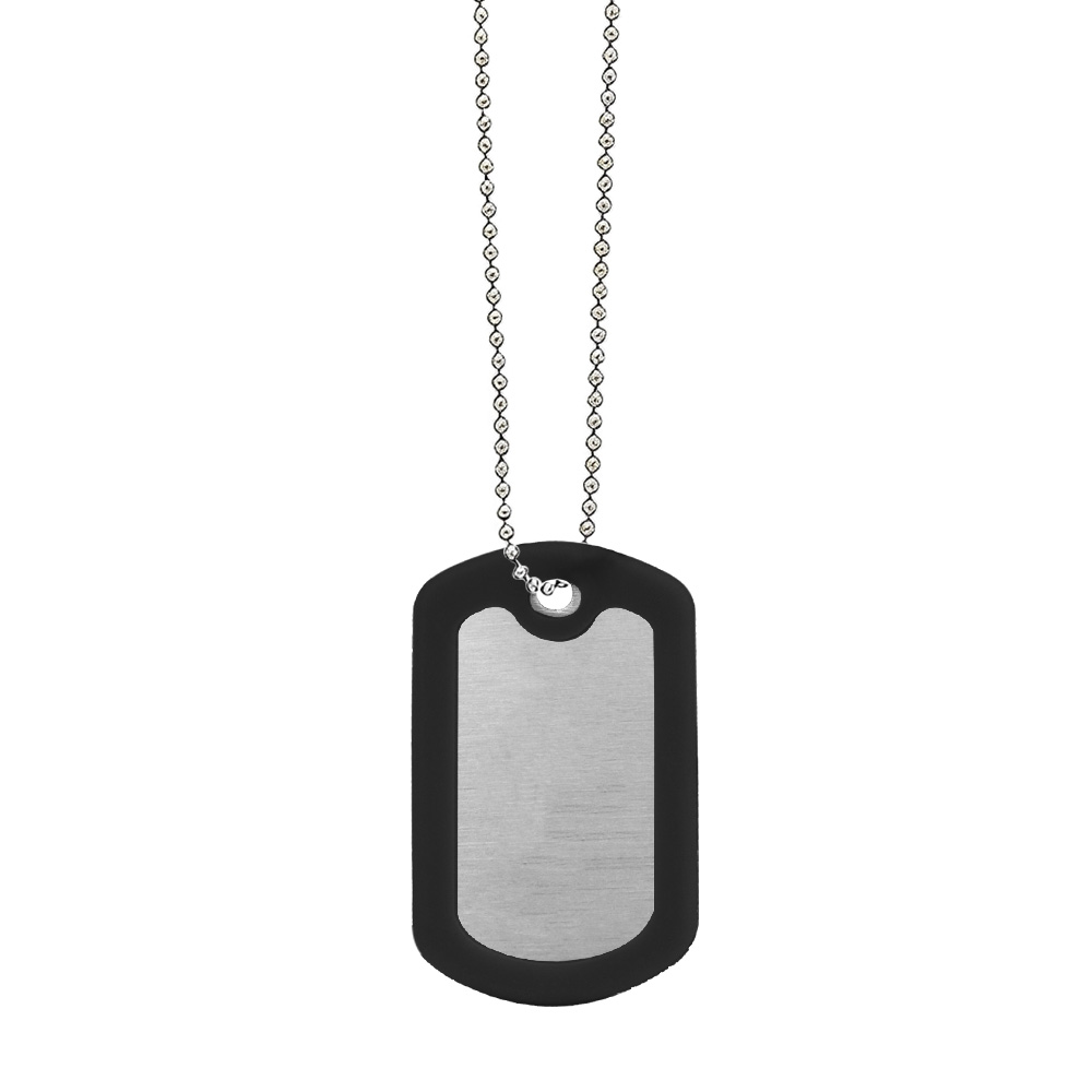 Square Silicone Edge Metal Dog Tag 10