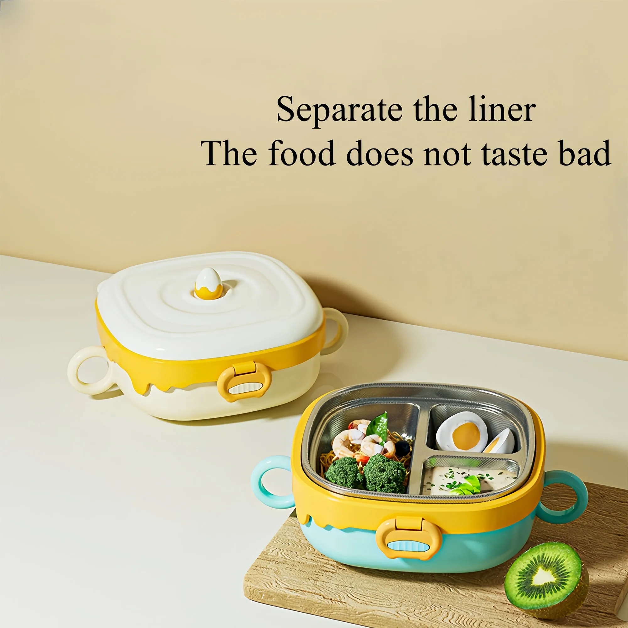 Non-Spill Kids' Lunch Container With Divided Sections 4