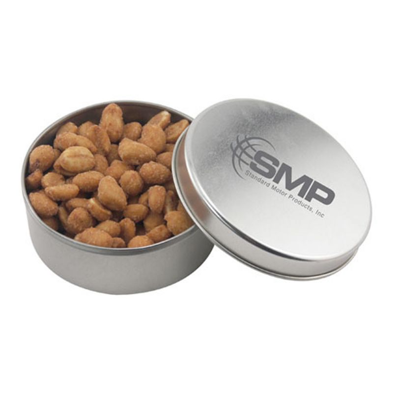 Round Tin with Honey Roasted Peanuts 1