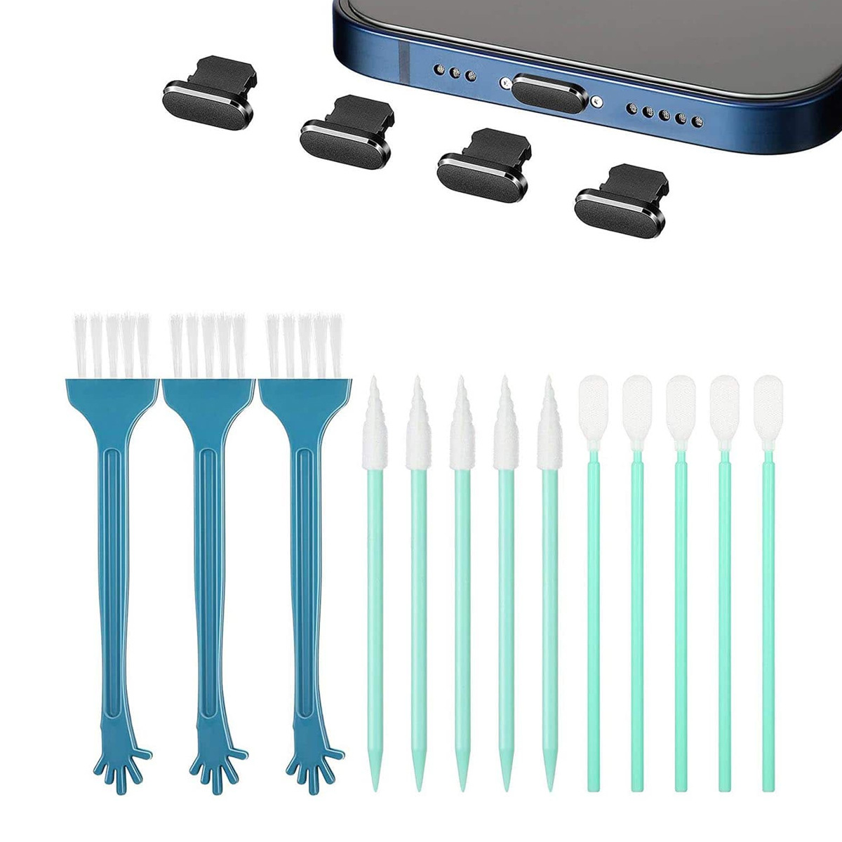 Custom Mobile Phone Dust Plug With Screen Cleaner 2