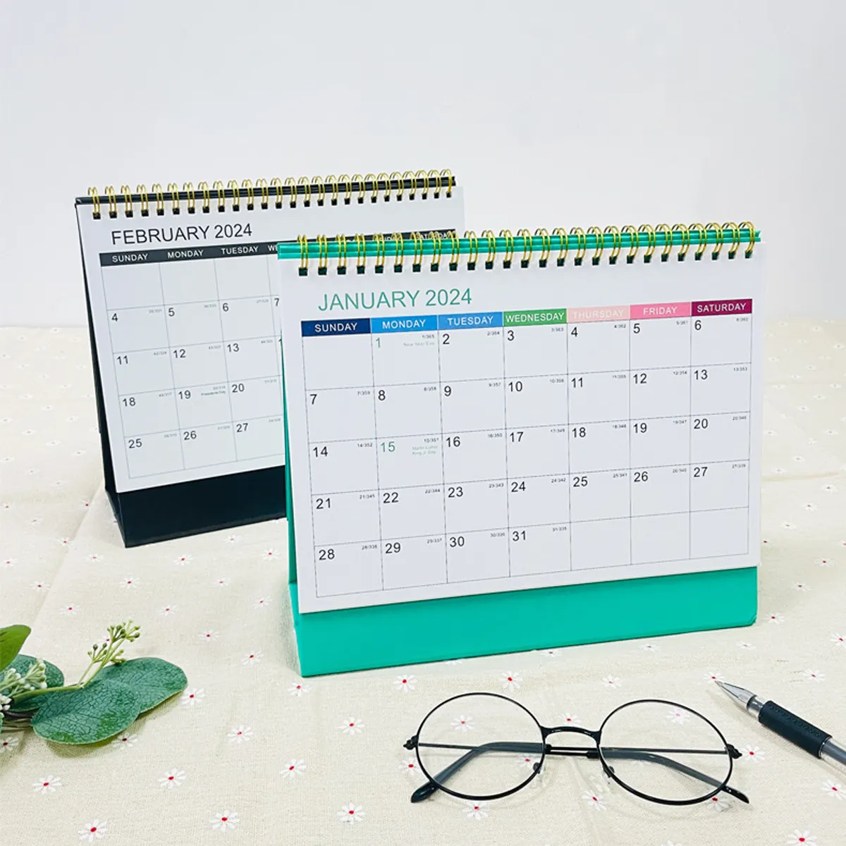 Desk Calendar with Monthly Standing Flipped for Home Office 2