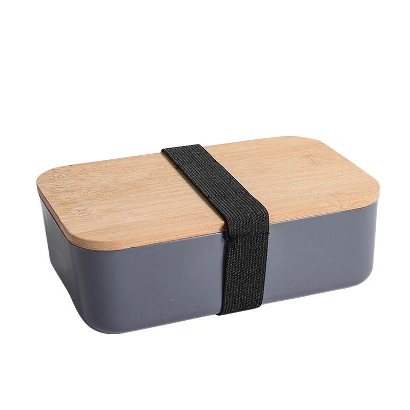 1000ml Wheat Straw Bento Box with Bamboo Lid 6