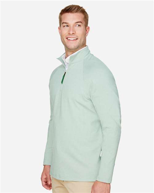 Men's CrownLux Performance® Clubhouse Micro-Stripe Quarter-Zip Pullover - DG480 43