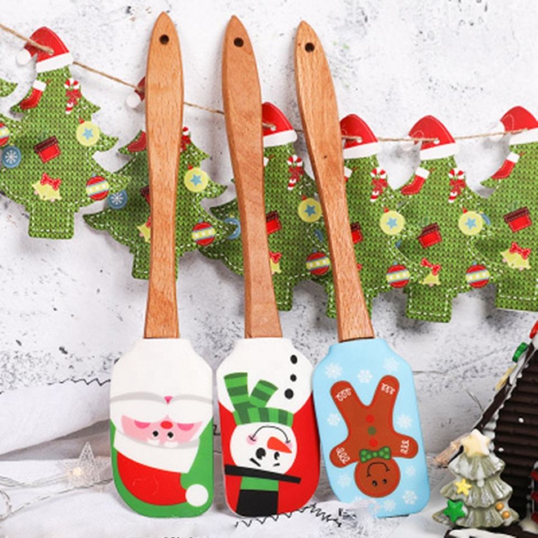 Food Grade Christmas Silicone Spatula 5