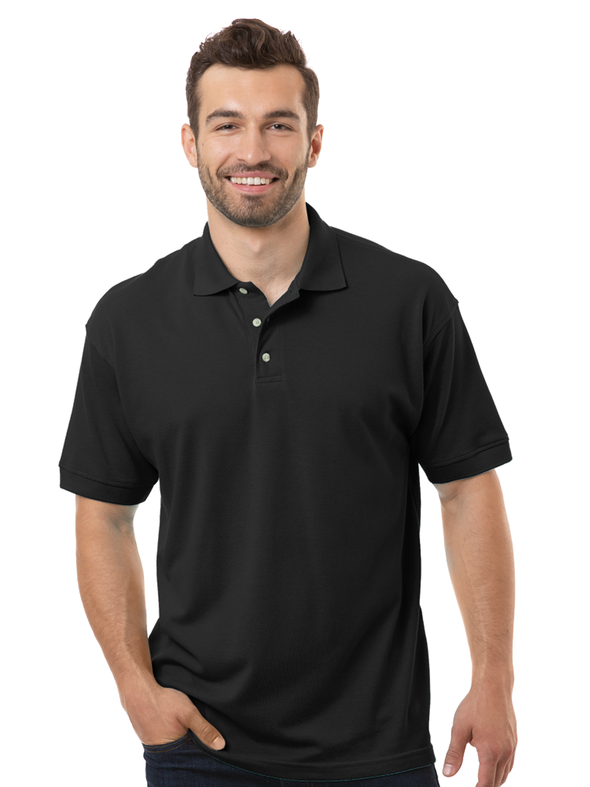 Blue Generation - Men's Pocketless Superblend Short Sleeve Polo 24