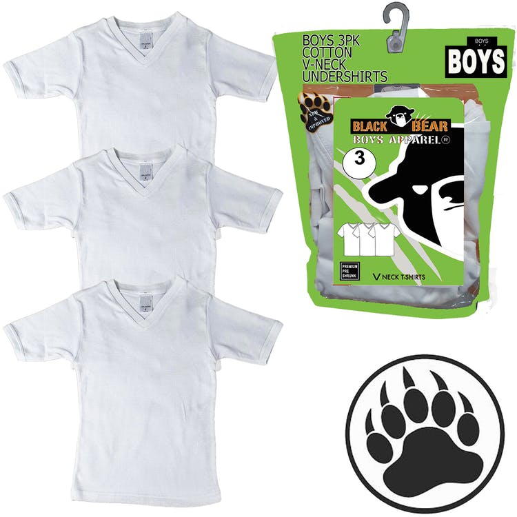 Toddler Boys' Undershirts - White 4T 3 Pack 1