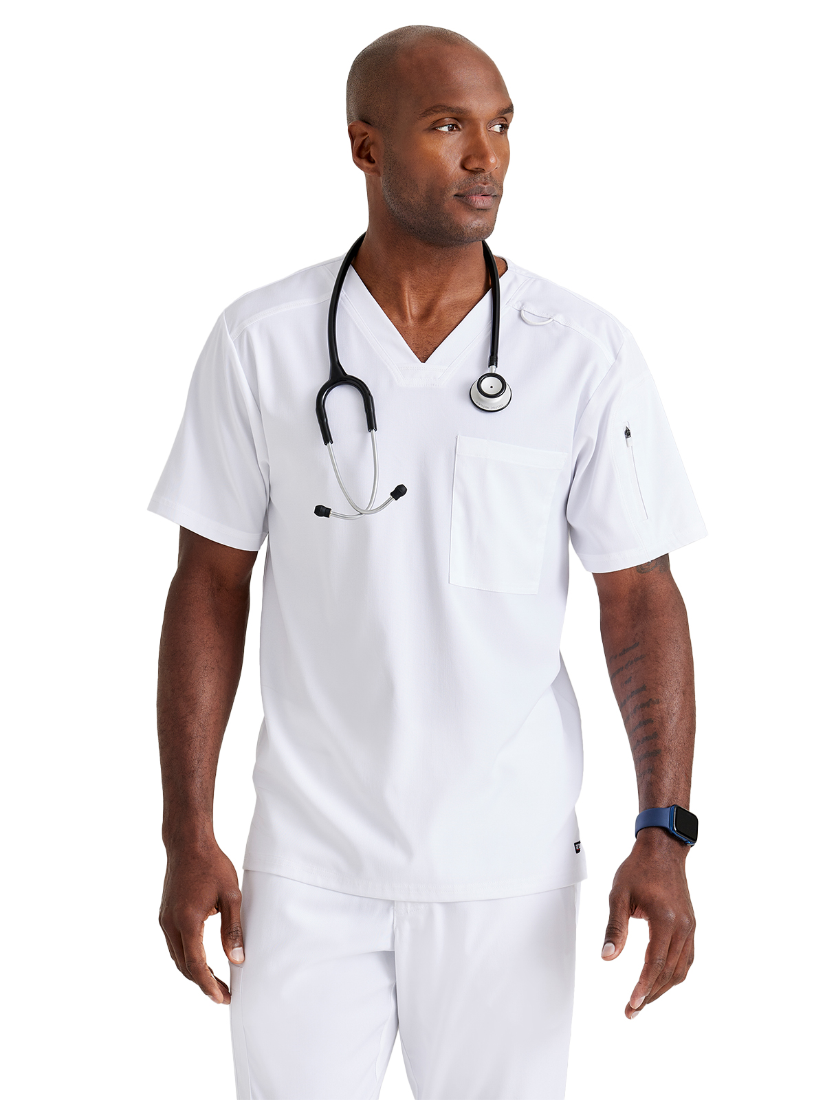Grey's Anatomy Spandex Stretch - Men's Two-Pocket V-Neck Murphy Scrub Top 26
