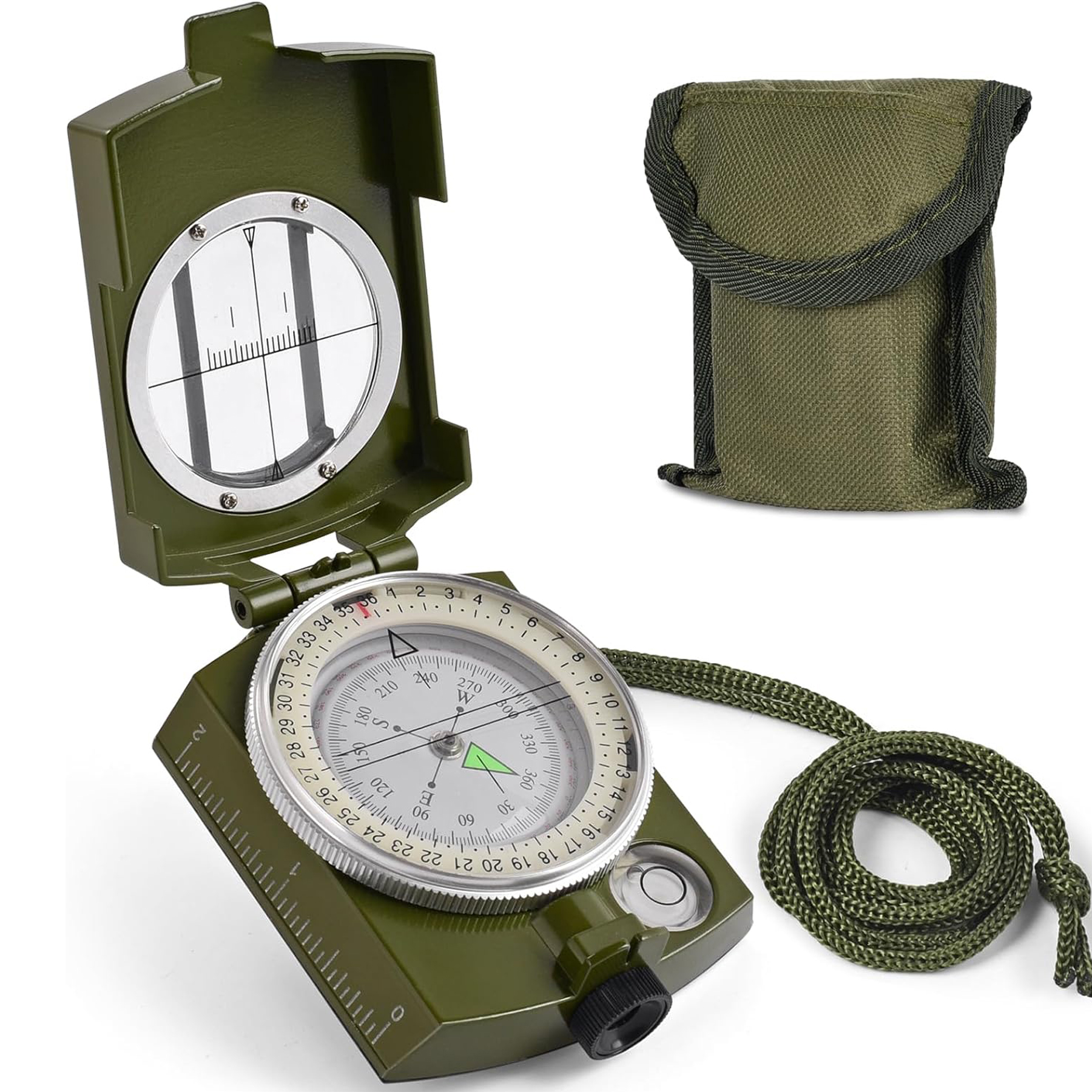 Survival Lensatic Hiking Compass 6