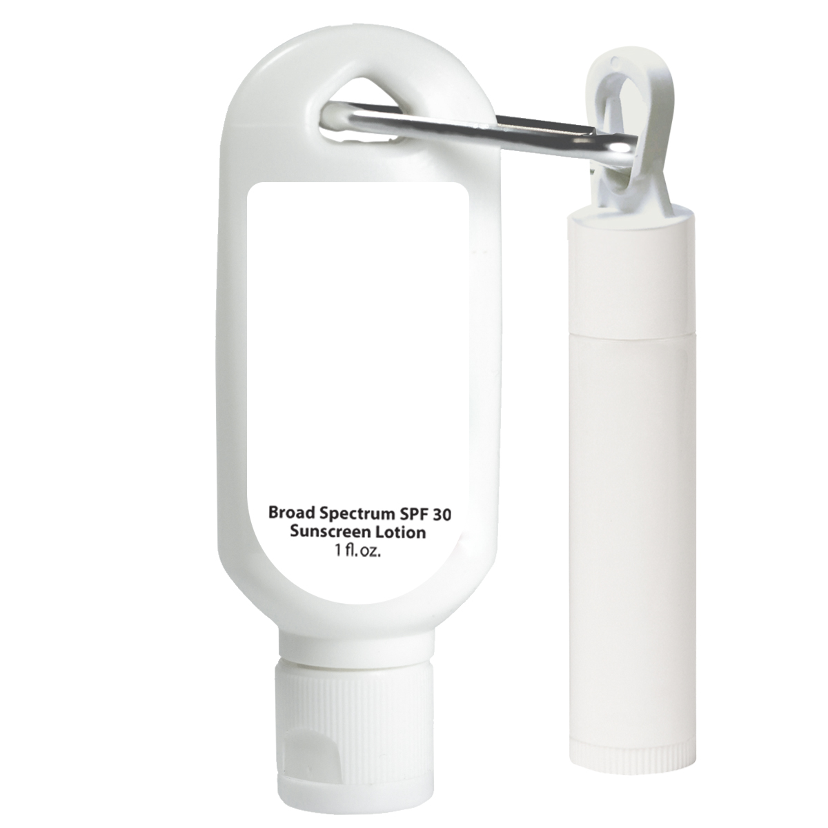 Kit: 1 oz. SPF30 Sunscreen Lotion with Carabiner and SPF15 Lip Balm 2
