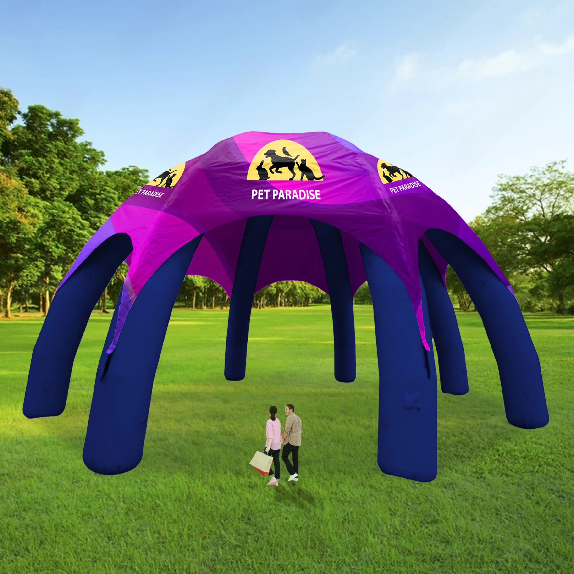 30' Custom Inflatable Spider Tent with 8 legs with Canopy 5