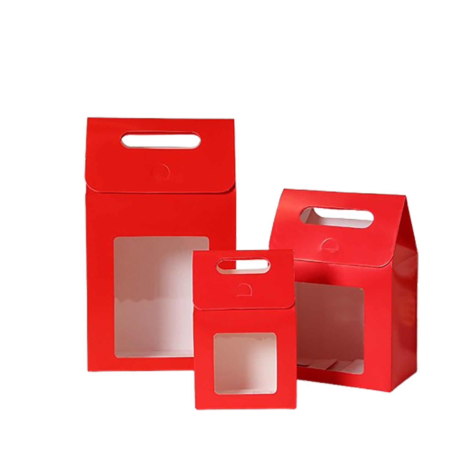 Customiz Handheld Paper Gift Box With Clear Window 4