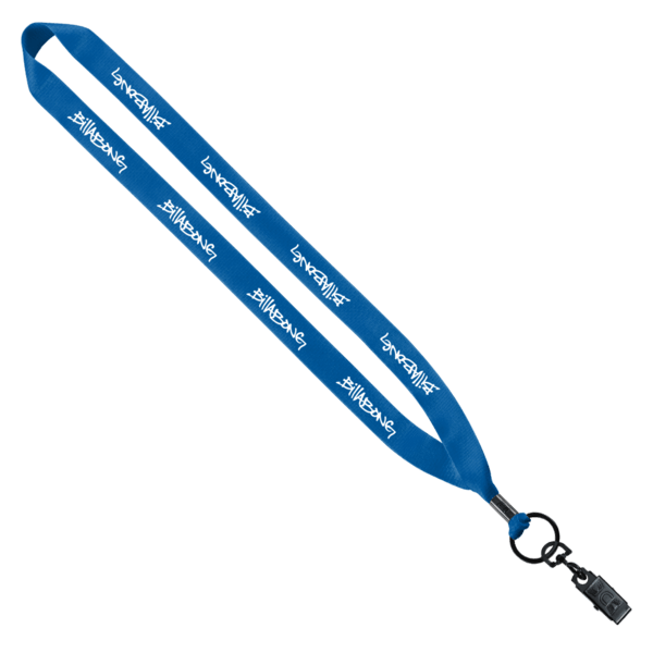 3/4" Polyester Lanyard with Metal Crimp & Bulldog Clip 13