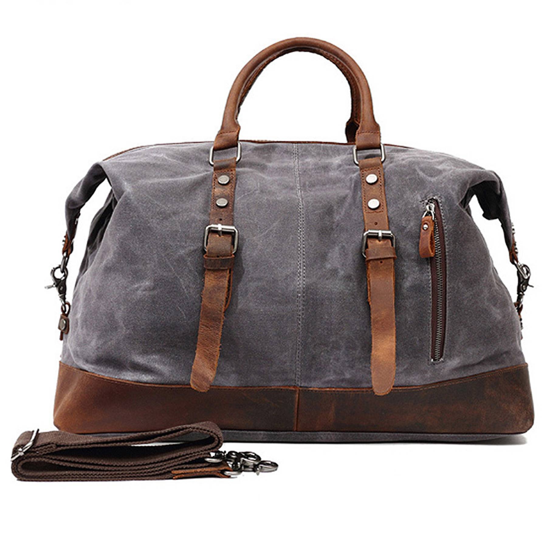 Canvas Waxed Vintage Wear resistant Storage Duffel Bag 2