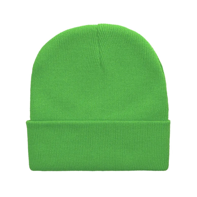 Fluorescent Winter Knit Beanie Hat 7