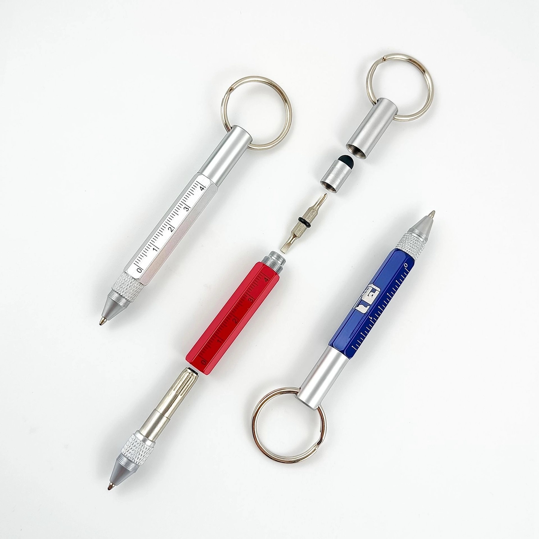 6 in 1 Multifunction Screwdriver Ballpoint Pen Keychain 7