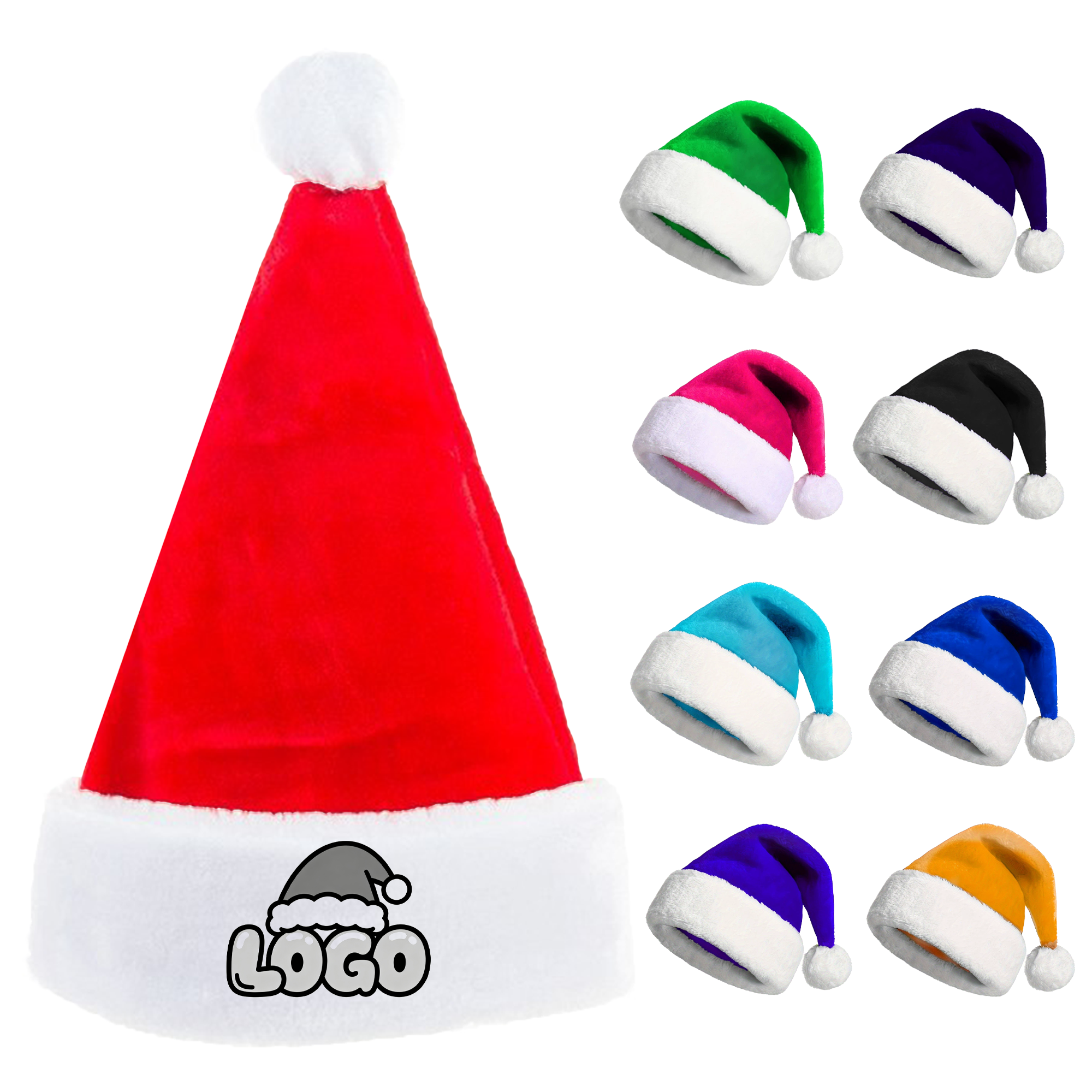 Short Plush Christmas Hat 6