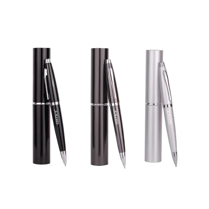 Twist Metal Ballpoint Pen w/ Rounded Case