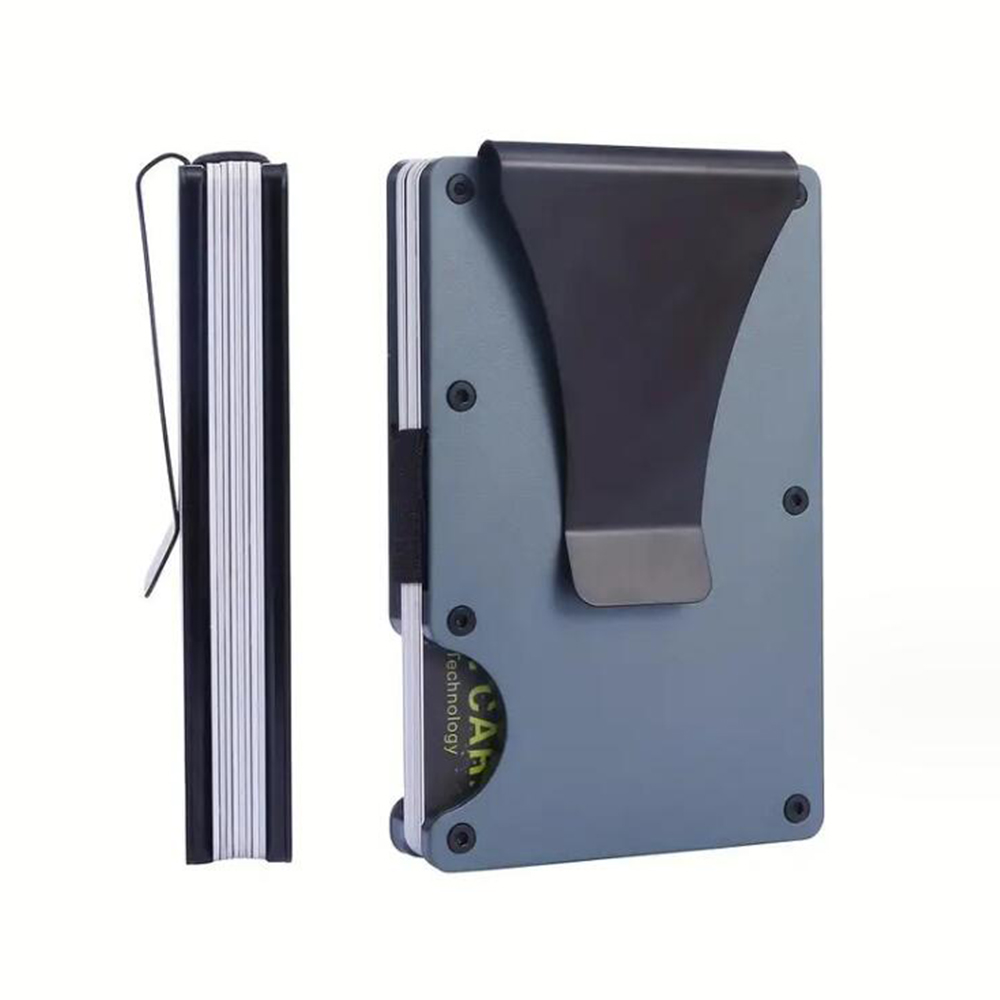 RFID Men Slim Metal Clip Wallet 2
