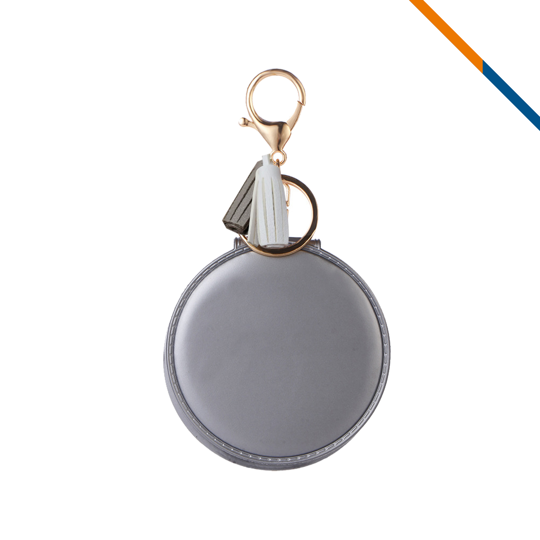 KeyGlow PU Leather Keychain Compact Mirror 7