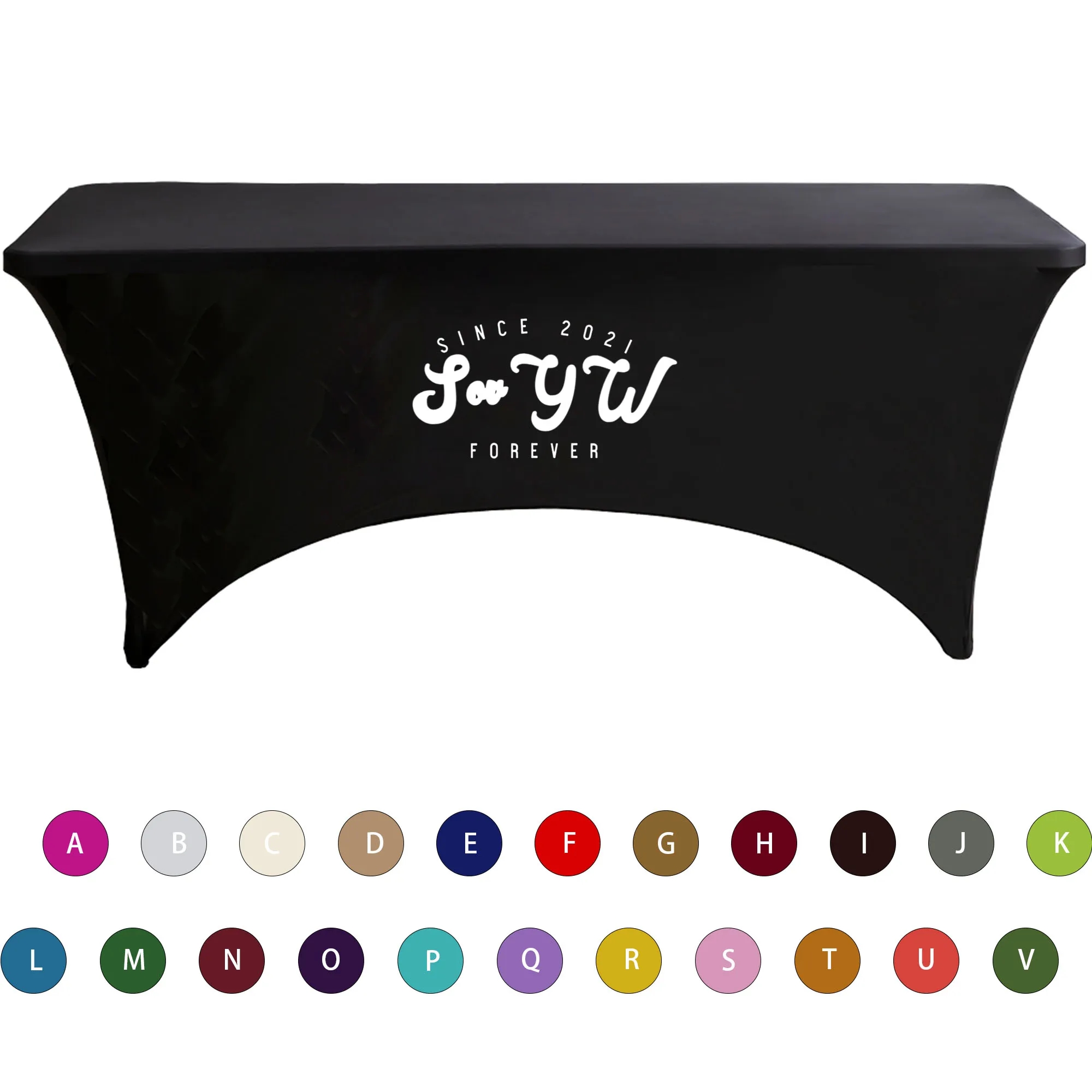 6FT Stretch Tablecloth Fits Rectangular Table MOQ 1PCS 2