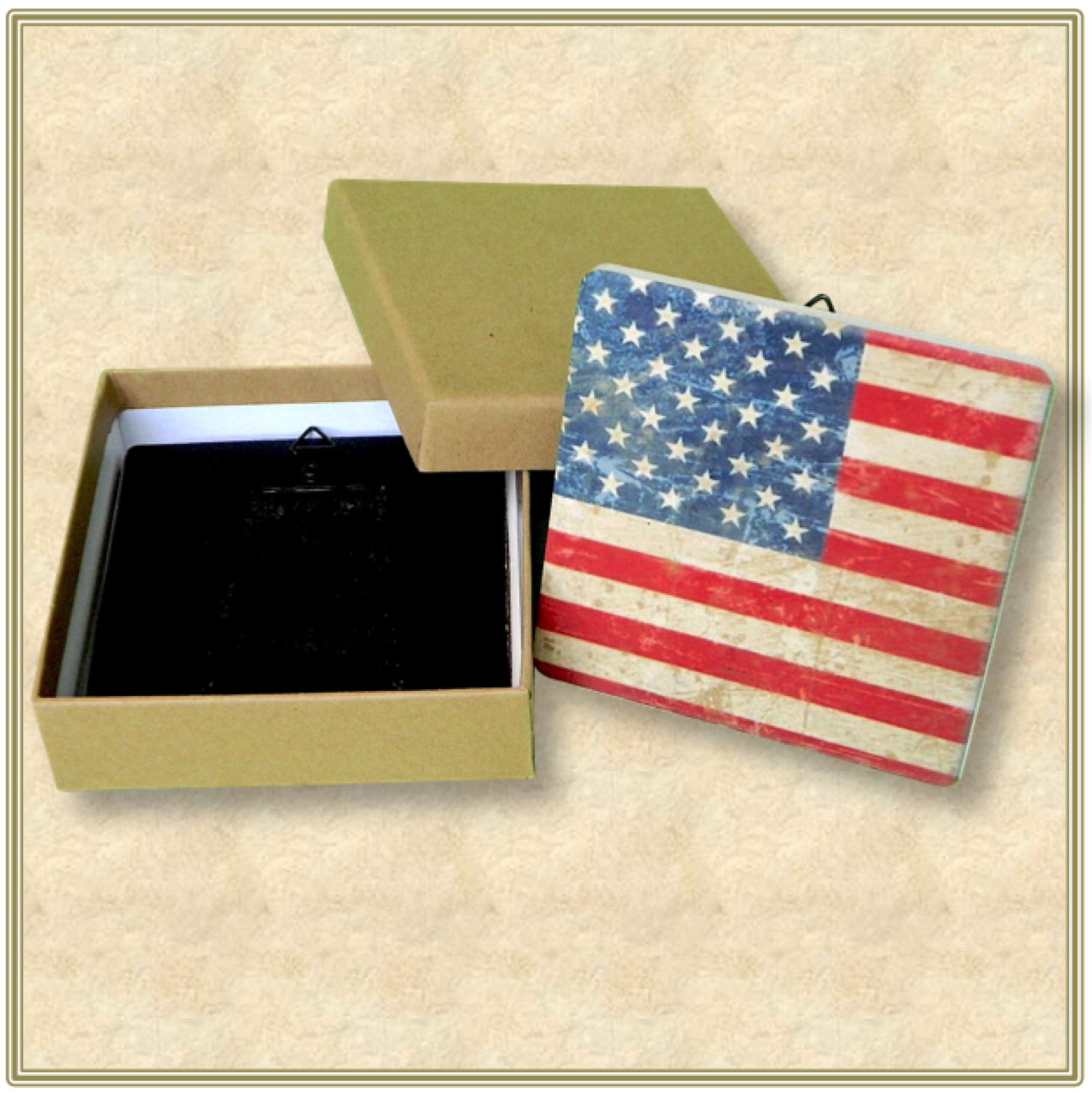 2 Custom Square Stone Coasters with Easel Backing - Basic Print 7