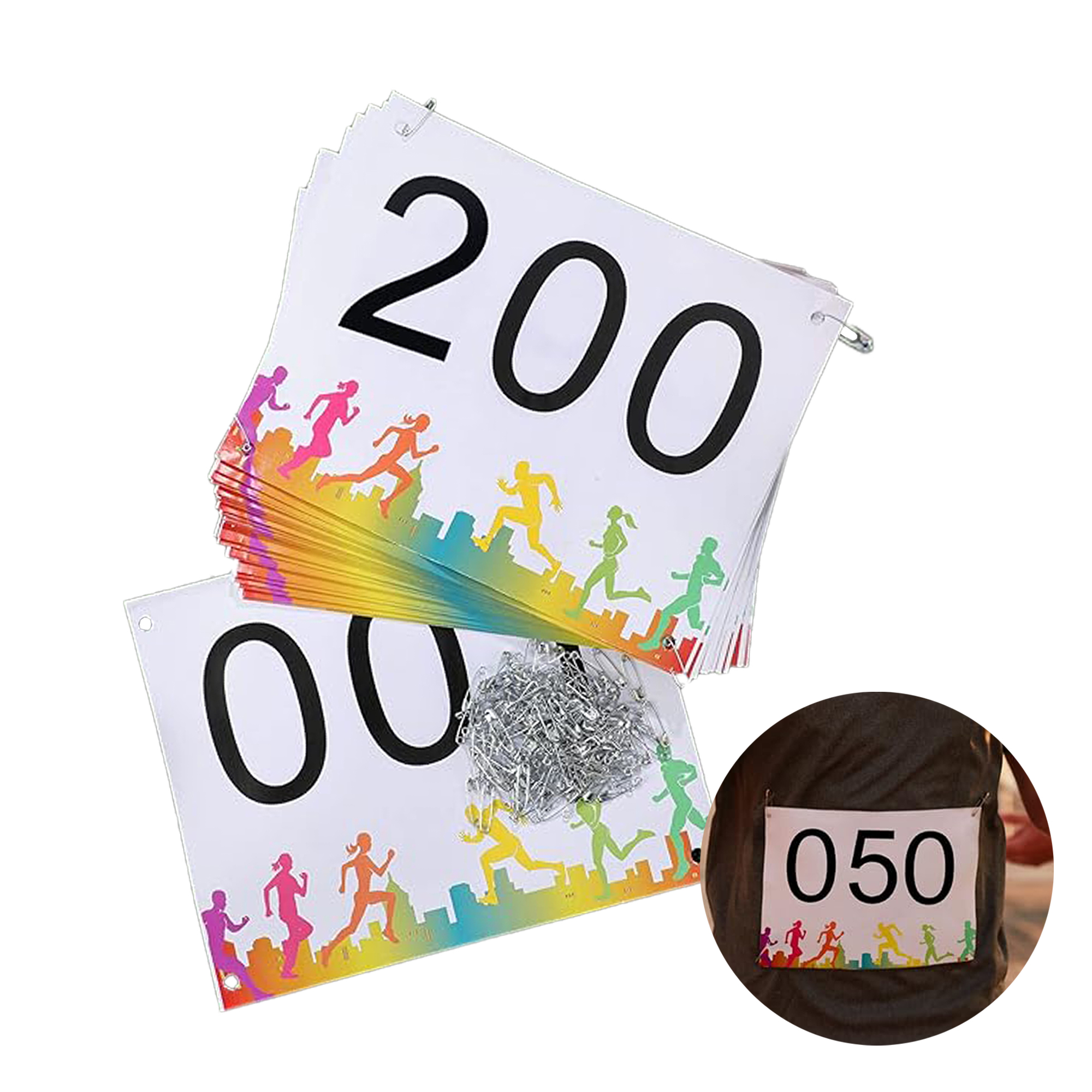 Personalized Marathon Bib with Safety Pins 1