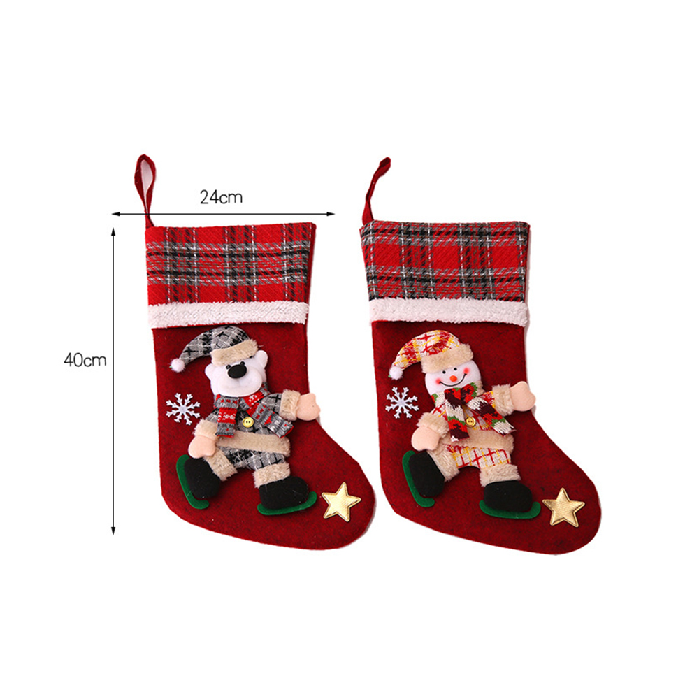 Large Christmas Candy Sock Gift Bag, custom tote bag with logo imprint 8