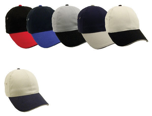 Constructed Lightweight Brushed 2-Tone Cotton Twill Sandwich Cap 13