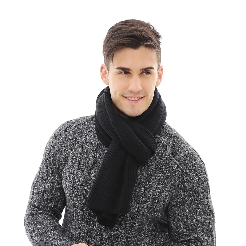 Winter Knit Hat Beanie Long Scarf Touchscreen Gloves Set 4