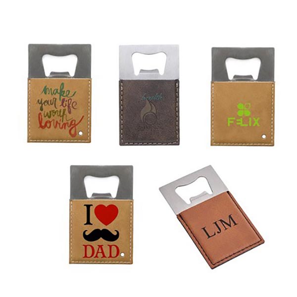Stainless Steel Leather Bottle Opener 2