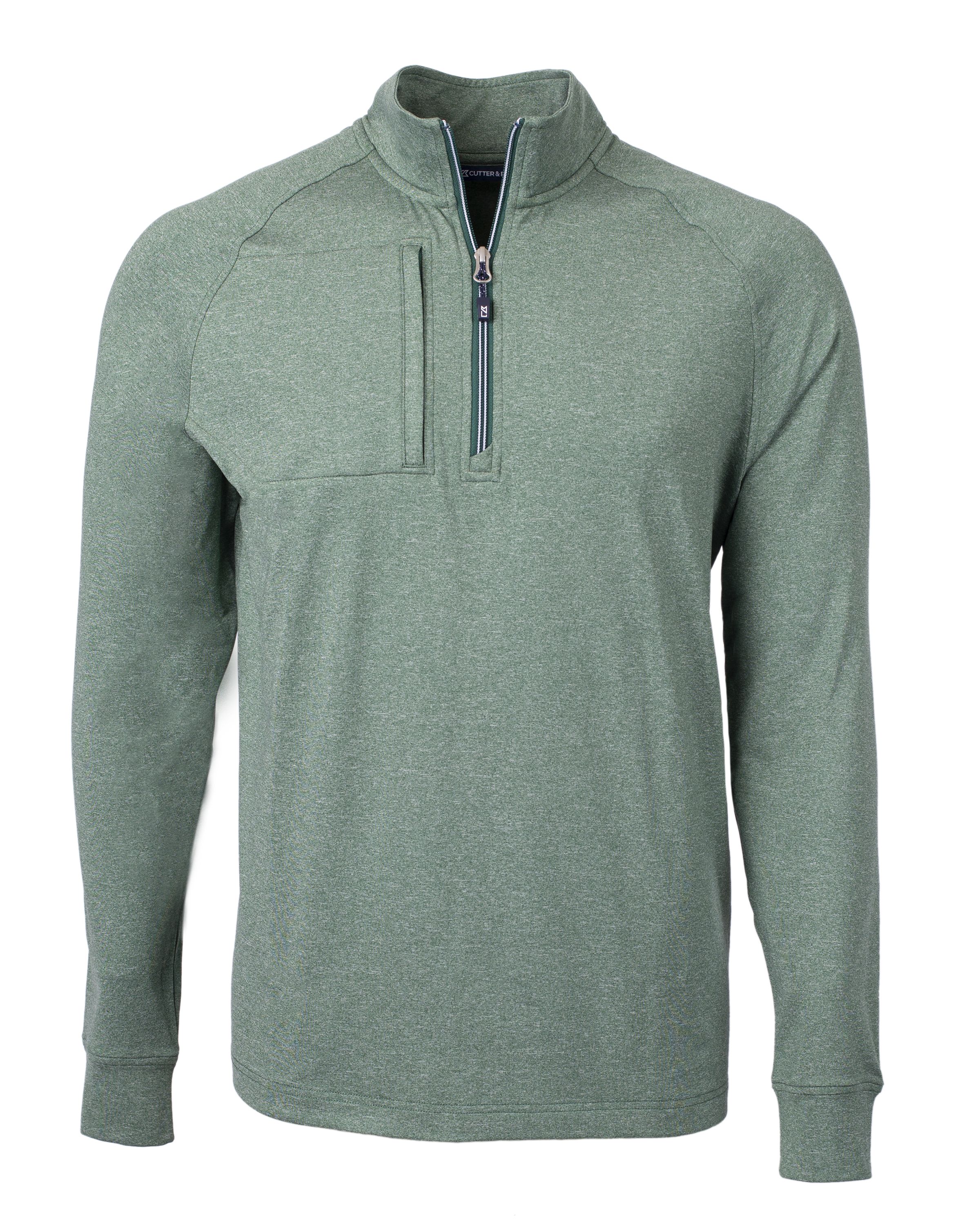 Cutter & Buck Adapt Recycled Soft Knit Stretch Mens Big & Tall Heathered Quarter Zip Pullover Big & Tall 13