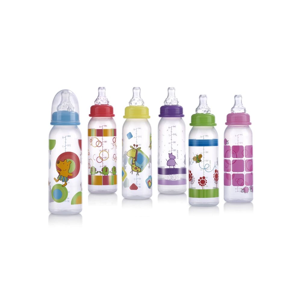Nuby Non-Drip Baby Bottles - Assorted Designs 8 oz 2