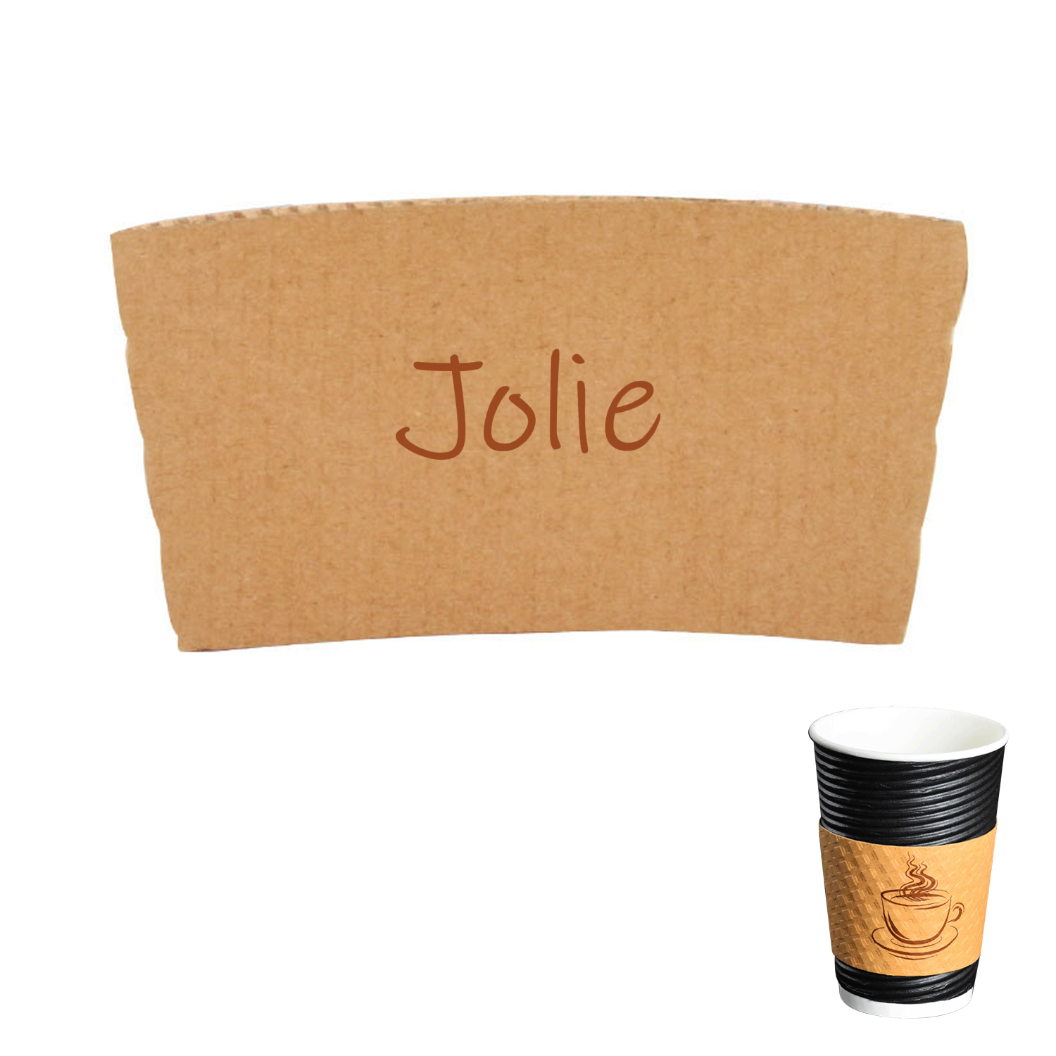 Custom Disposable Corrugated Cup Sleeve 2